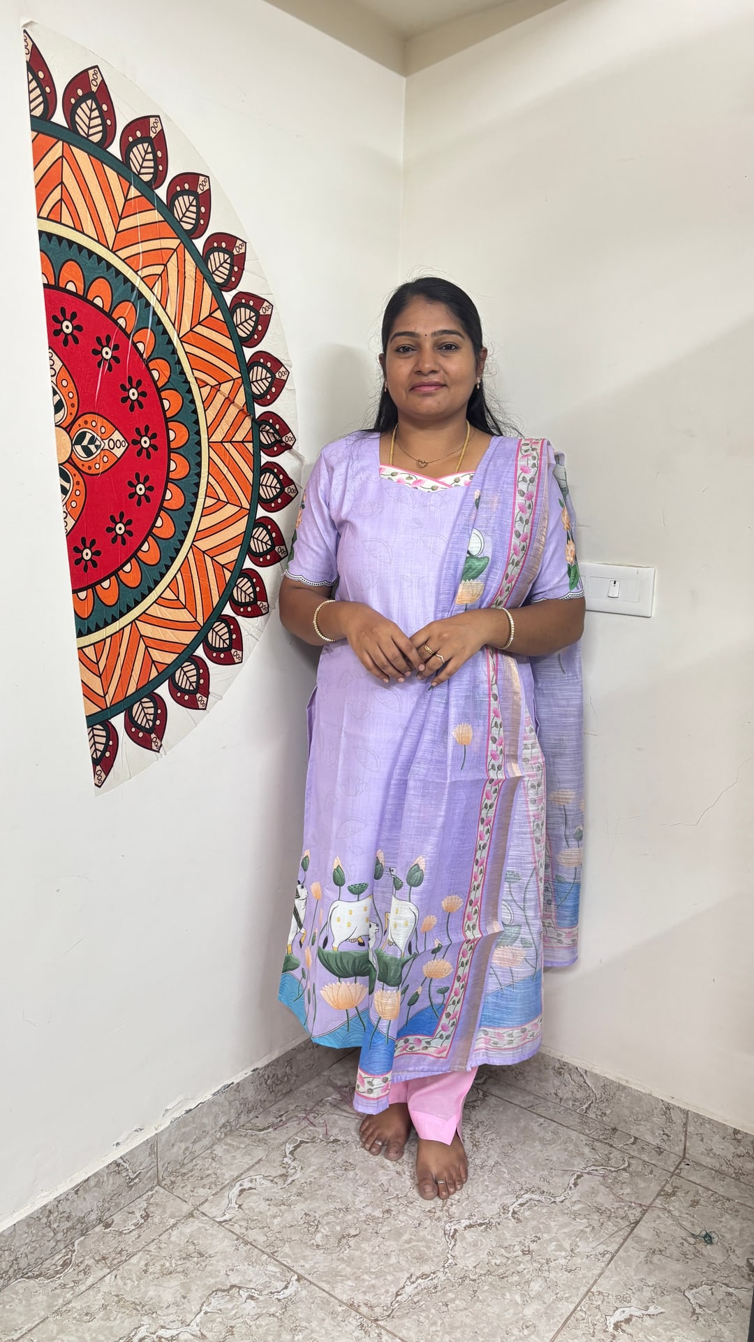 Lavender Linen Cotton Salwar Set
