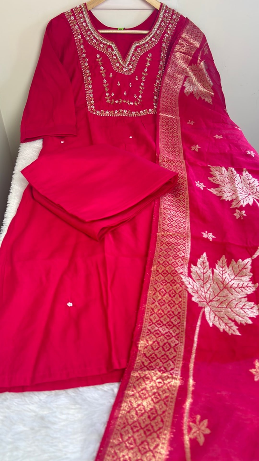 Cherry Pink Festive Three Piece Set, photograph 1 of 4
