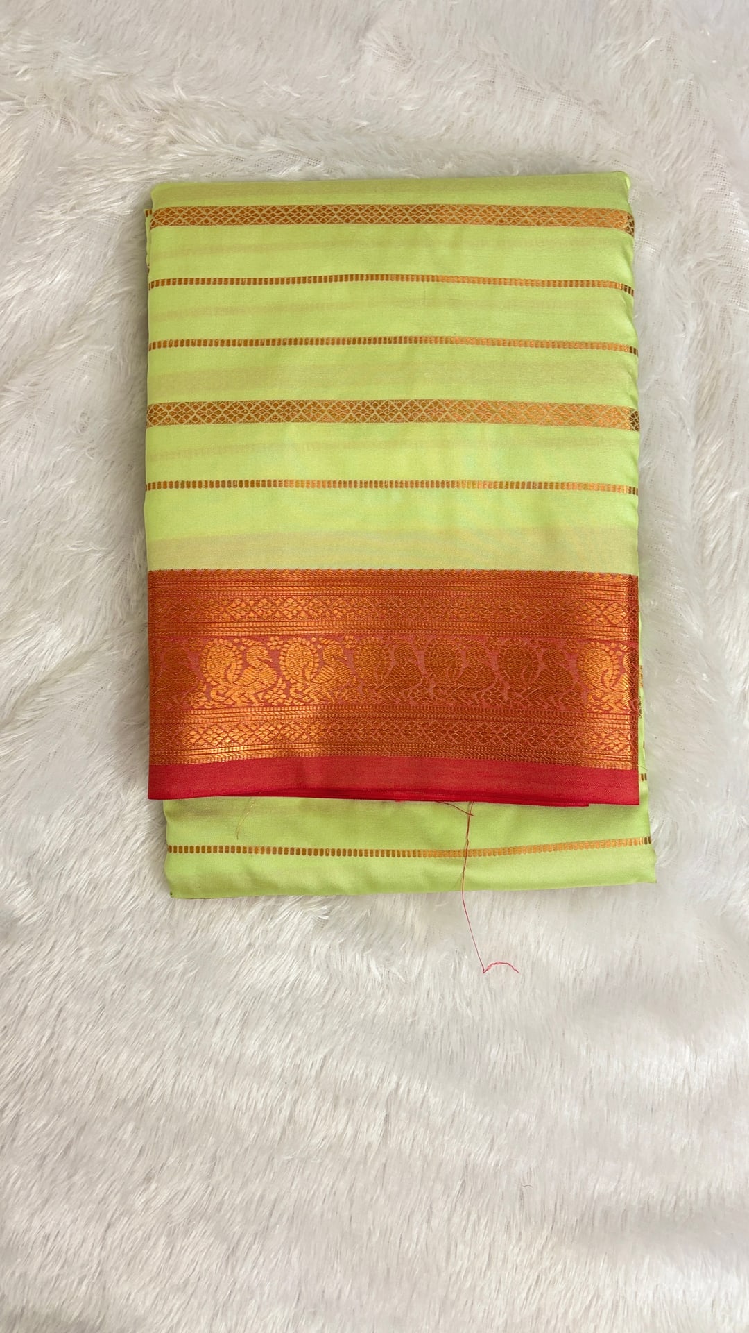 Pista Green Veldhari Semi Silk Saree, photograph 1 of 2