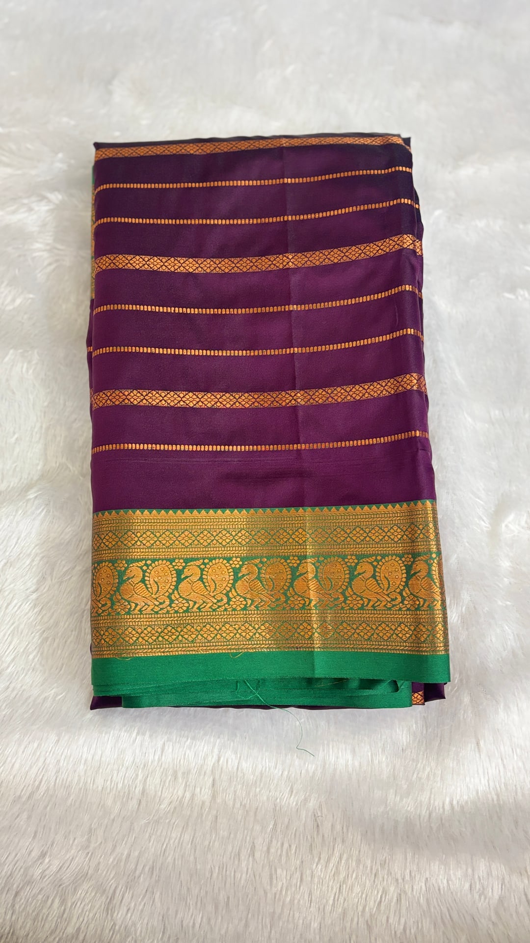 Wine Veldhari Semi Silk Saree, photograph 2 of 2