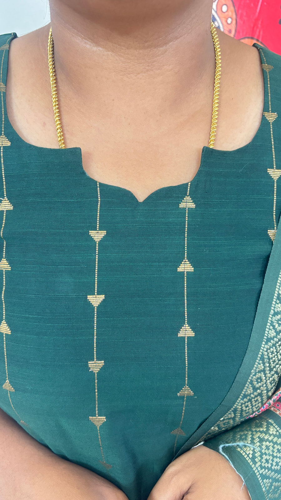 Forest green salwar set, photograph 3 of 6
